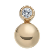 14K Solid Gold Twilight Bead